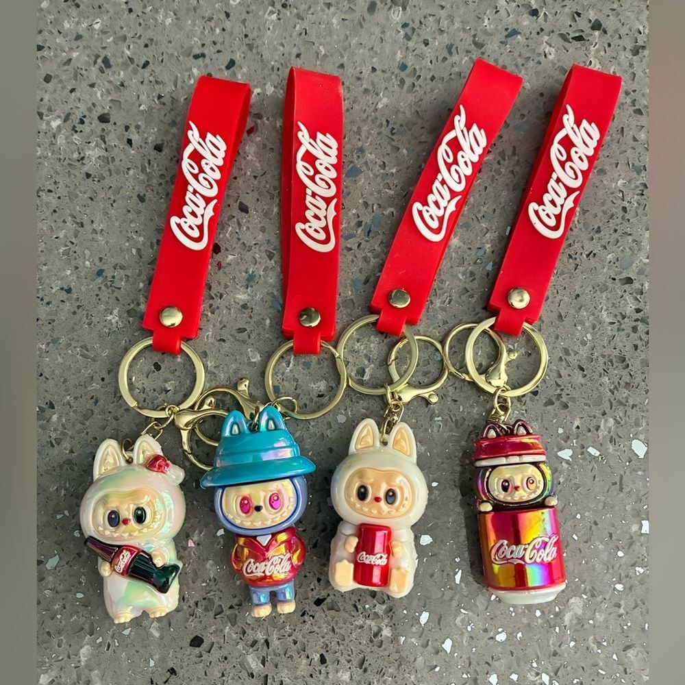 Coca-Cola Labubu Keychain set of 4
